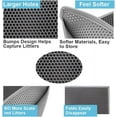 thumbnail image 4 of Cat Litter Mat Grey Trapping for Litter Box, No-Slip & Large, Urine & Waterproof, Honeycomb Double Layer Anti Tracking Kitty Mats, Washable Easy Clean, 4 of 8