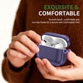 thumbnail image 6 of Leather Texture Design Case for AirPods Pro 3, Soft Silicone Shockproof Cover for Airpods Pro 3rd Generation 2025 with Carabiner, 6 of 10