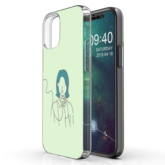 TalkingCase Slim Phone Case Compatible for Apple iPhone 12 Mini, Couple 2 Print, Lightweight,Flexible,Soft, USA