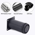 thumbnail image 3 of CHAO 4 patas negras ajustables Patas de gabinete gruesas de 50 mm de altura Patas de mesa Patas de muebles, altura ajustable de acero inoxidable 0-15 mm Vienen con acero inoxidable, 3 of 5