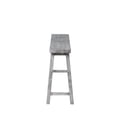 thumbnail image 3 of Benjara Saddle Design Wooden Bench with Grain Details- Gray, 3 of 7