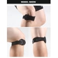 thumbnail image 3 of Paquete de 2 para aliviar el dolor de rodilla y estabilizador de rótula, correa para la rodilla, soporte para senderismo, fútbol, ​​baloncesto, correr, saltadores de rodilla, tenis, negro, 3 of 5