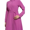 thumbnail image 4 of Dark Pink - Point Collar - Unlined - Modest Dress - Benin, 4 of 5