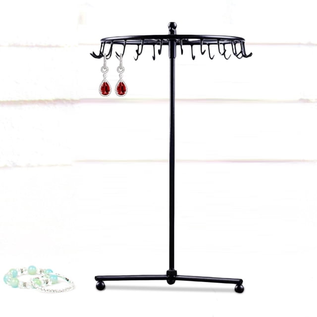 Vitrina organizadora Hugo estante de joyería negro para collares triangular