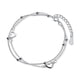 thumbnail image 1 of Pulsera de plata de doble capa con bola de corazón de amor, brazalete de cadena, Charm W, 1 of 5