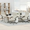thumbnail image 4 of JONPONY Big and Tall Office Chair 500LBS Executive Office Chair Massage and Footrest Ergonomic Computer Desk Chair Reclining High Back Leather Office Chair Lumbar Back Support Swivel Rolling,White, 4 of 17