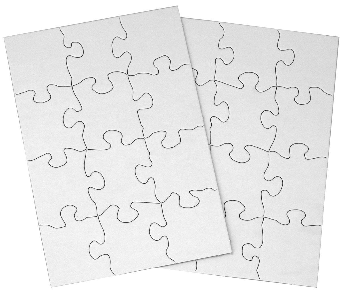Inovart PuzzleIt 12Piece Blank Puzzle, 24 Puzzles Per Package, 51/2