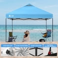 thumbnail image 4 of CROWN SHADES 10x10 Pop Up Canopy Patented Center Lock One Push Instant Outdoor Canopy Tent Sky Blue, 4 of 10