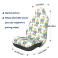 thumbnail image 3 of Wukai Rainbow Llama Full Set Car Seat Covers with Soft Padding Universal Auto Front Seats Protector and Cushion Mat, 3 of 5
