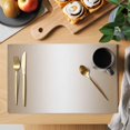 thumbnail image 2 of Beige White Ombre Placemats Set of 4, Modern Gradient Abstract Art Washable Wipeable Table Mats for Dining Tables, Indoor Outdoor Kitchen Place Mats for Holiday Party Table Decor, 2 of 9