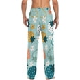 thumbnail image 6 of Men's Pajama Pants with Pockets Sleepwear Lounge Pants Stretch Casual Cute Strawberry and Flowers Colorful, 6 of 6
