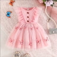 thumbnail image 3 of WIBACKER Baby Flower Girl Dress Flutter Sleeves 3D Butterfly Princess Dress Toddler Birthday Party Fairy Tulle Dress, 3 of 7