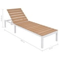 thumbnail image 1 of vidaXL Chaise Longue Aluminium et WPC Marron, 1 of 6
