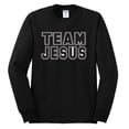thumbnail image 2 of Wild Bobby Varsity Team Jesus Inspirational/Christian Men Long Sleeve Shirt, Black, Small, 2 of 5