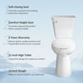 thumbnail image 5 of SUPERFLO Tall Toilet - 21 Inch Elongated Two Piece Extra Tall Toilets With Comfort Chair Seat, 12" Rough In & Single Flush, High Toilets For Seniors, Disabled, And Tall Individuals (1.28 GPF), 5 of 9