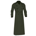 thumbnail image 4 of TOOYOU Mens Anorak Jacket Autumn And Winter Long Trench Coat Double Breasted Coats Belt Loose Jacket Popular Top Green, 4 of 5