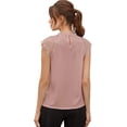 thumbnail image 2 of Blusas elegantes de encaje en contraste para mujer Rosa (Dusty Pink) G Rosa (Dusty Pink) G Xishao ropa, 2 of 2