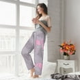 thumbnail image 4 of Uemuo Pink Flamingo Pattern Women's Wide Leg Palazzo Lounge Pants with Pockets Light Weight Loose Comfy Casual Pajama Pants-X-Large, 4 of 9