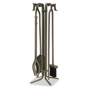 5-Pc Fire Set with Crook Handles in Bronze Finish