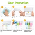 thumbnail image 7 of Toothbrush Holder Wall Mount 3 Cups Toothbrush Storage Set- No Drill or Nail Needed (3 Color), 7 of 7