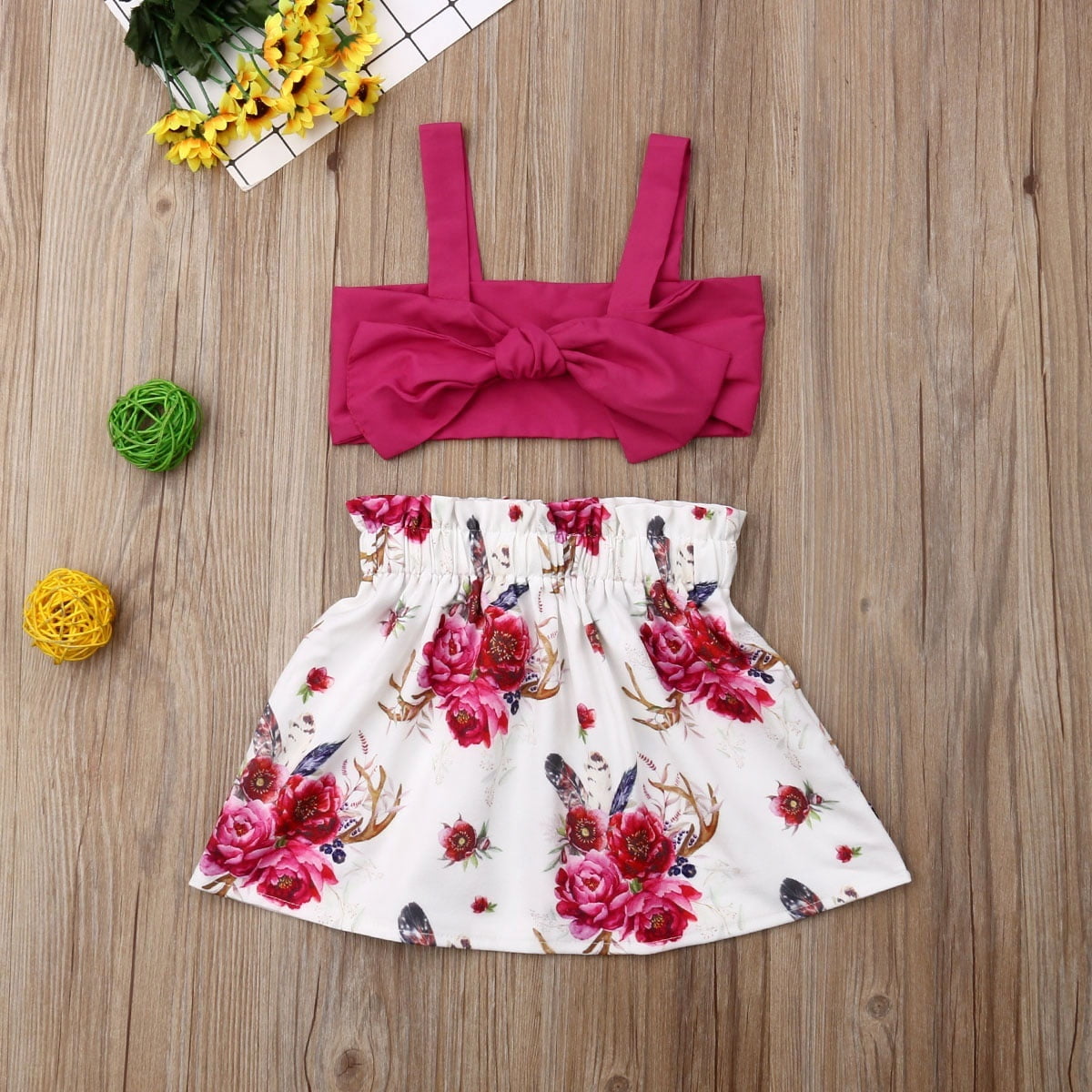mini skirt and top for baby girl