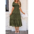 thumbnail image 3 of Vestido midi PRETTYGARDEN para mujer 2025, estampado floral, línea A, 3 of 7