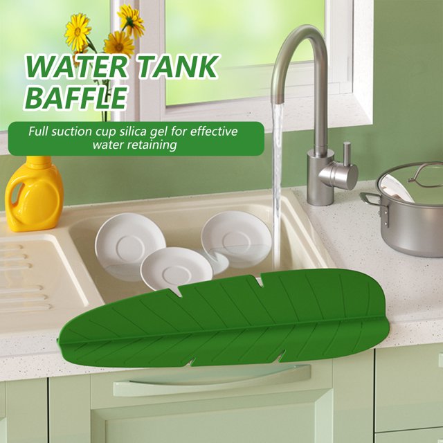 Batería de Cocina Protector contra salpicaduras de silicona para fregaderocon forma de animales lindos para uso en la cocina (B verde) Wdftyju Libre de BPA