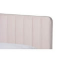 thumbnail image 4 of Baxton Studio Nami Modern Contemporary Glam and Luxe Light Pink Velvet Fabric Upholstered and Gold Finished Full Size Platform Bed, 4 of 5