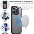 for iPhone 16 Pro Max Bumper Case [No Back] with Stand, Compatible with