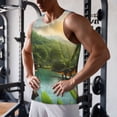 thumbnail image 5 of KLL Lake Forest Dinosaur Print Men's Muscle Gym Workout Stringer Tank Tops Bodybuilding Fitness T-Shirts Tank Tops Men-XX-Large, 5 of 7
