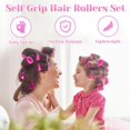 thumbnail image 2 of Self Grip Rollers Hair Curlers 30Pcs Set with 18Pcs Hair Roller 3 Sizes (6 Large Rollers, 6 Medium Rollers and 6 Small Rollers) and 12 Clips for Long Medium Short Hair Volume, 2 of 14