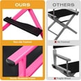 thumbnail image 4 of BYOOTIQUE 28" Height Tall Director Chair Folding Artist Makeup Beauty Salon Pink, 4 of 18