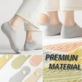 thumbnail image 6 of No Show Womens Socks Antislip Soft Seamless Invisible Liner Flat Cushioned Sock Braided 5 & More Pairs Size5.5-10, 6 of 7