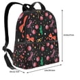 thumbnail image 4 of Lsque Disco Mirror Ball Pattern Backpack – School Travel Canvas Daypack with Ergonomic Padded Straps, Multiple Compartments & Leather Handle, 4 of 5