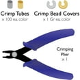 thumbnail image 6 of The Beadsmith Crimping Set, Crimp Forming Pliers 5-1/8', 2x2mm Crimp Tubes and 3mm Crimp Bead Covers in Silver and Gold, Create Smooth, Rounded Crimps Every Time, No Sharp Edges, 6 of 9