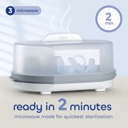 Chicco 3-in-1 Electric Steam Sterilizer for Baby Bottles, Pacifiers, Toys and More - White