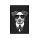 thumbnail image 1 of Gafas oscuras traje perro dibujo al óleo pintura al óleo negra imagen Animal casa pared arte cartel lienzo foto pared pintura Eigraketly JJ13190-19, 1 of 6