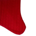 thumbnail image 6 of Northlight 19" Red and White Cable Knit Christmas Stocking with Fur Cuff, 6 of 6