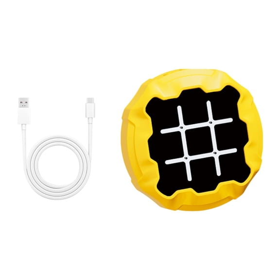 shamjina Electronic Tac Toe Game Portable Travel Game Memory Model Board Game Handheld Puzzle Game Console for Car Airplane Indoor yellow