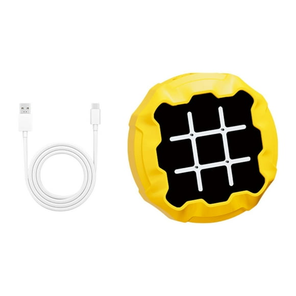 Siruishop Electronic Tac Toe Game Portable Travel Game Memory Model Board Game Handheld Puzzle Game Console for Car Airplane Indoor yellow