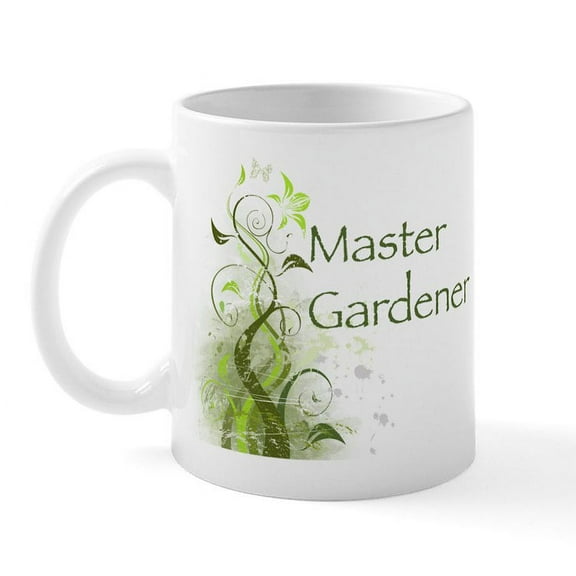 CafePress - Master Gardener Modern Mug - 11 oz Ceramic Mug - Novelty Coffee Tea Cup