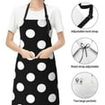 thumbnail image 4 of Kdxio Black and White Polka Dot Apron with Pockets Adjustable Kitchen Aprons for Men Women Waterproof Aprons for Cooking,Drawing,Crafting, Baking Household Cleaning, 4 of 8