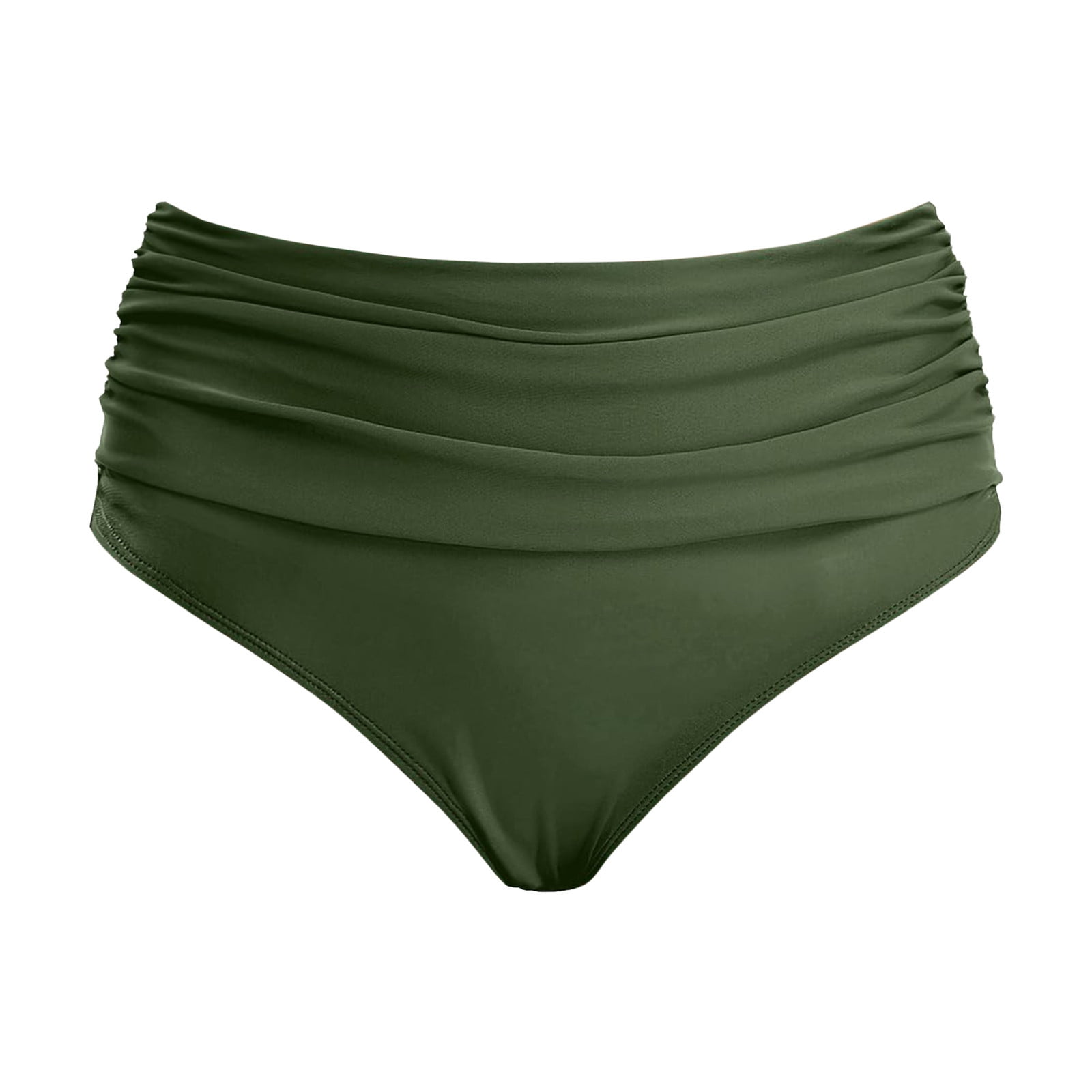 Womens Swim Bottoms High Waisted Ruched Bikini Tankini Bottoms Tummy Control Swimsuit Briefs Slim Fit Bathing Suit Bottoms for Women