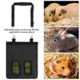 thumbnail image 4 of QLOUNI Guinea pig hay feeder Sack Rabbit Hay Feeder Bag with 2 Holes 600D Oxford Guinea pig cloth clothes pin bag,black&blue, 4 of 8