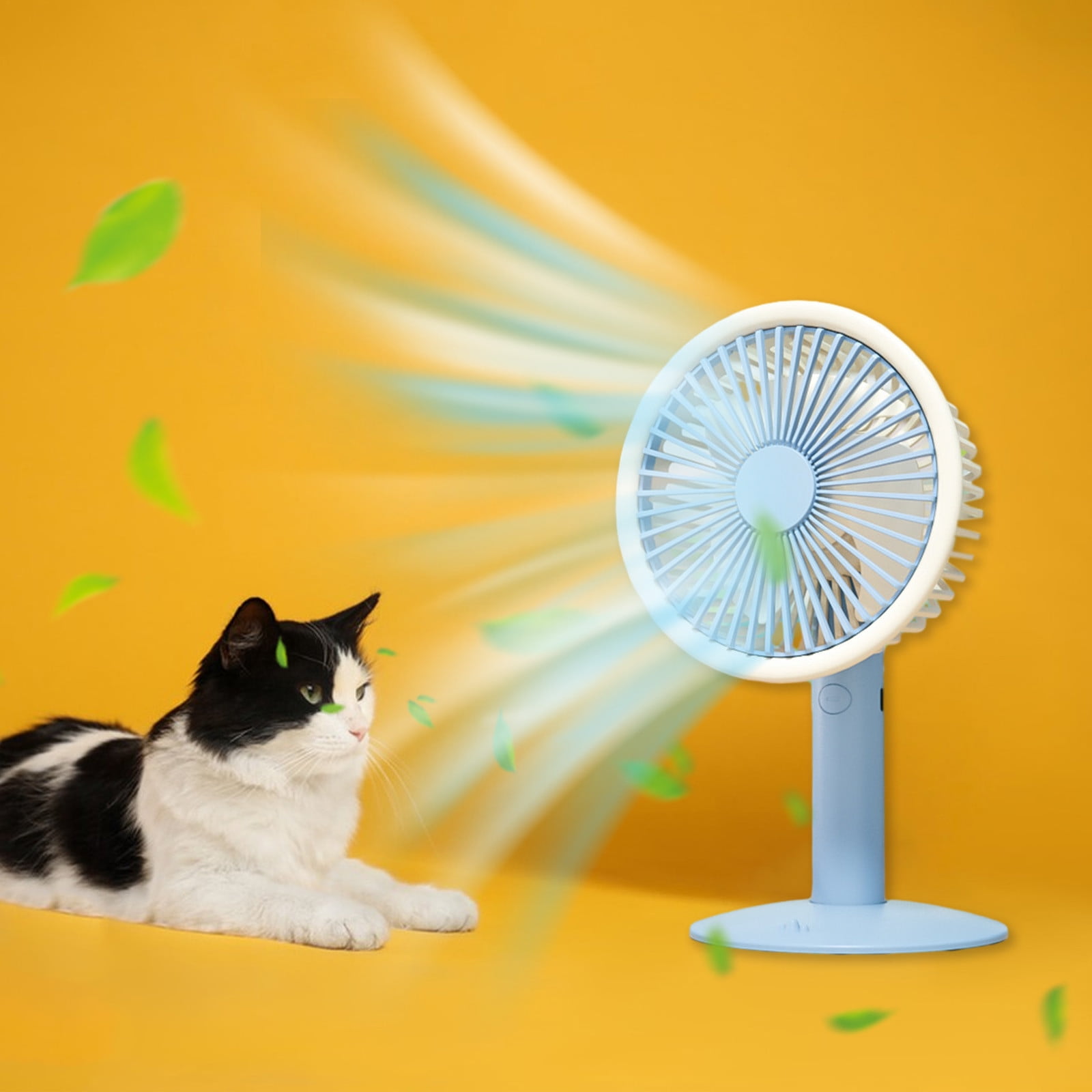 RuiHua Rechargeable Battery Operated Floor Fan, 16 inch Yellow Industrial High Velocity Drum Fan, Shop Fan for Camping Gym