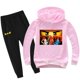 thumbnail image 3 of Conjuntos de ropa para niños de 2 a 14 años, primavera y otoño, ropa para niños, sudaderas con capucha y pantalones, conjunto de 2 piezas, chándal, prendas de vestir exteriores de anime, abrigo, 3 of 5