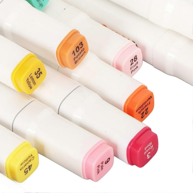 Dual Tip Brush Pens Safe Smoothly Writing Colorfast Precise Control Water Based Paint Marker Pen for Beginner Cartooning 36 Colors