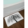 thumbnail image 2 of Black and White Bath Mat, Monochrome Barren Tree Design Leafless Branches Autumn Themed Nature Image, Plush Bathroom Decor Mat with Non Slip Backing, 29.5" X 17.5", Black White, by Ambesonne, 2 of 2