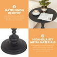 thumbnail image 4 of PinkSheep Small Round Side Table, Coffee End Table Drink Table Sofa Table Tray Table for Living Room Bedroom, Black, 4 of 9