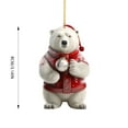 thumbnail image 2 of Christmas Ornaments Acrylic Christmas Ornaments Hanging for Christmas Tree Cartoon animal Hanging Decorations for Farmhouse Farm Festive Home and Car Decoration Supplies, 2 of 7